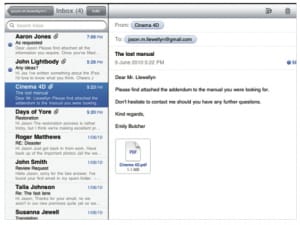 email attachment for ipad