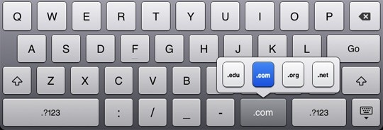 ipad keyboard shortcut