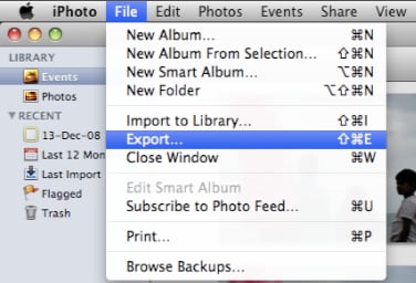 photos from iPhoto to Facebook on Mac