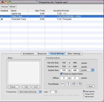 quicktime video recording