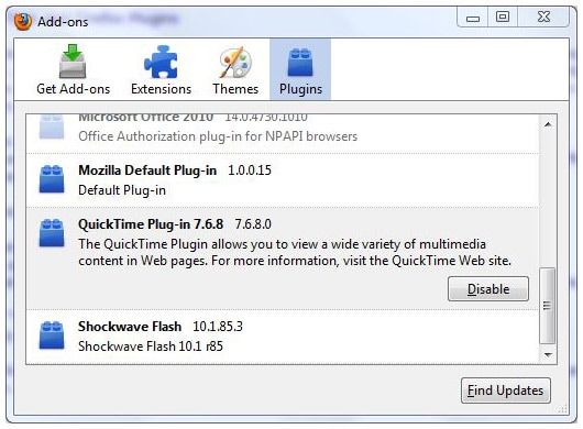 quicktime plugin for windows 8