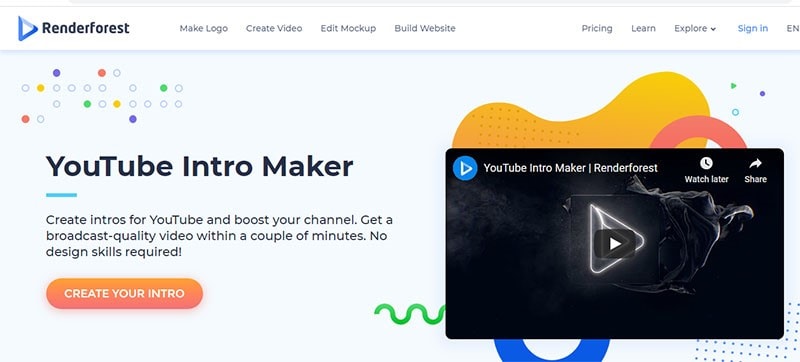 créez des vidéos d'intro youtube gratuit