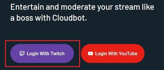 login with twitch