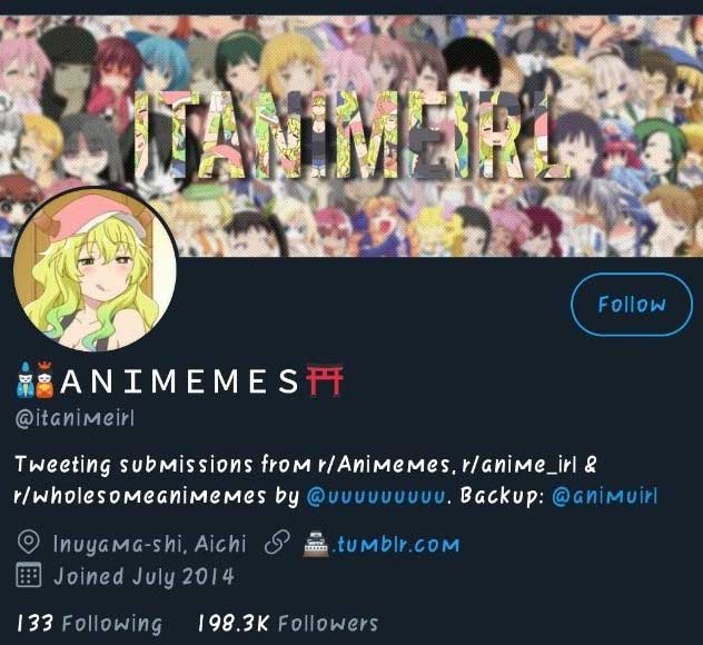 las mejores páginas de memes de anime en twitter