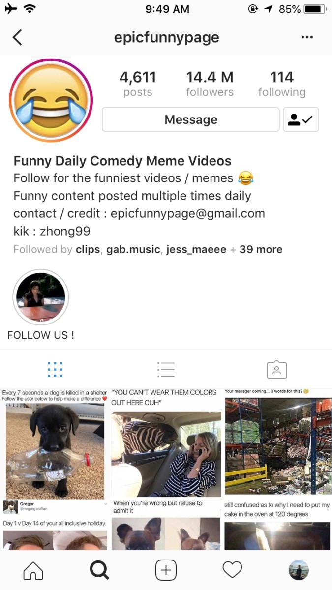 meilleures pages mèmes instagram