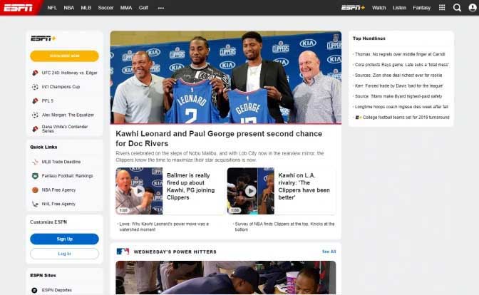 The 10 Best Live Sports Streaming Sites Free Paid