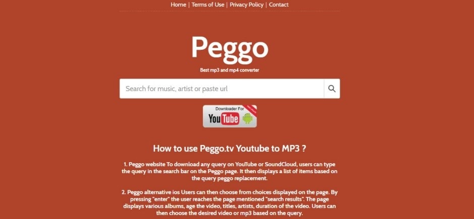 Download do APK de Peggo -  To Mp3 Converter para Android