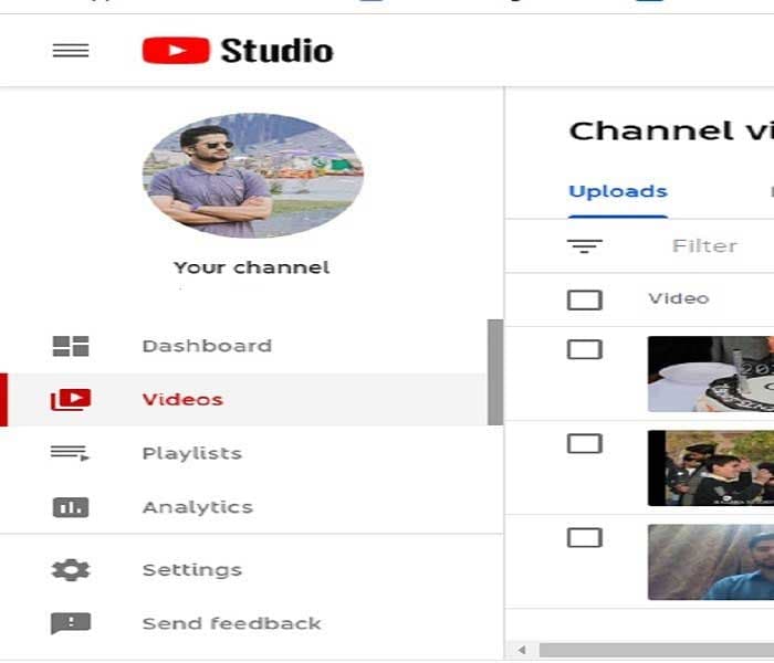 video studio del canal de youtube