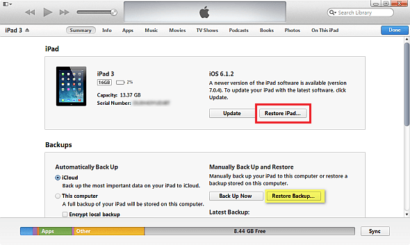 ipad is stuck on apple logo