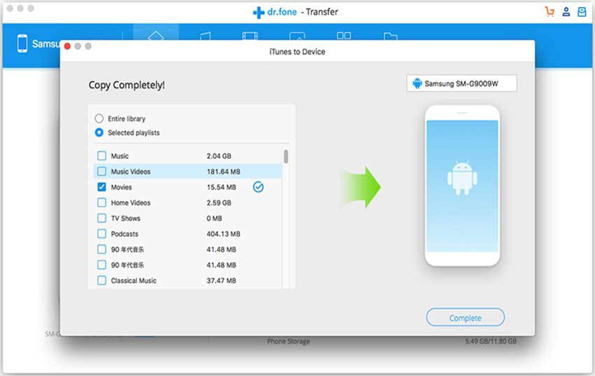 transfer contacts from itunes to android