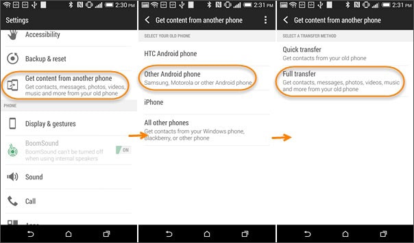 android data transfer tool HTC Transfer Tool