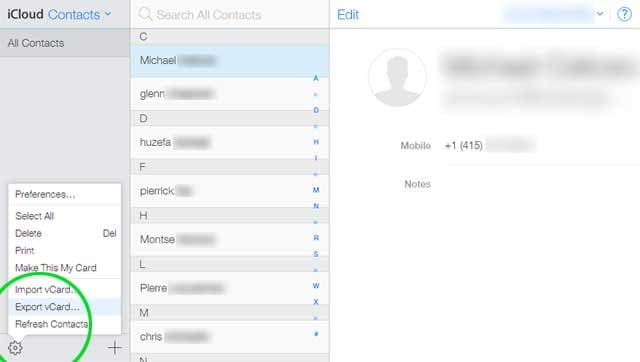 how to send contacts from iphone to android