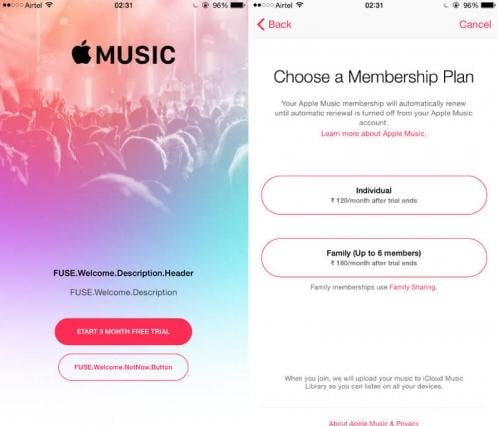 apple music subscription