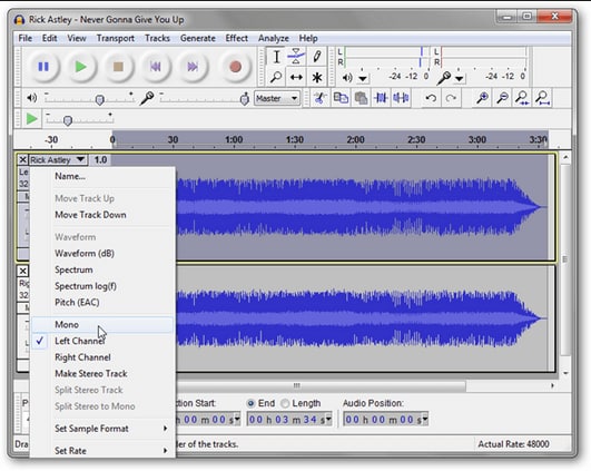 Audacity Voice Removal Tool