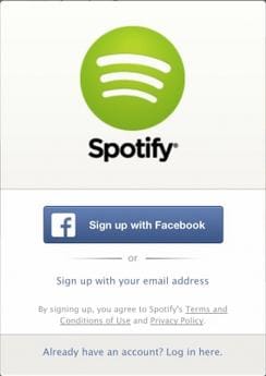 sign up spotify