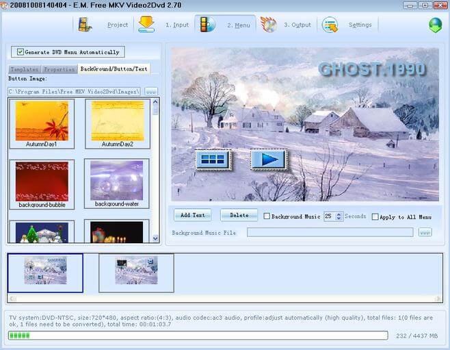 Create dvd from mkv