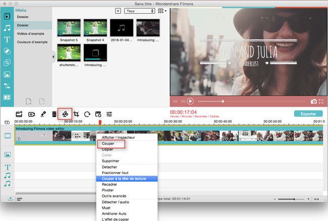 comment couper un clip en imovie