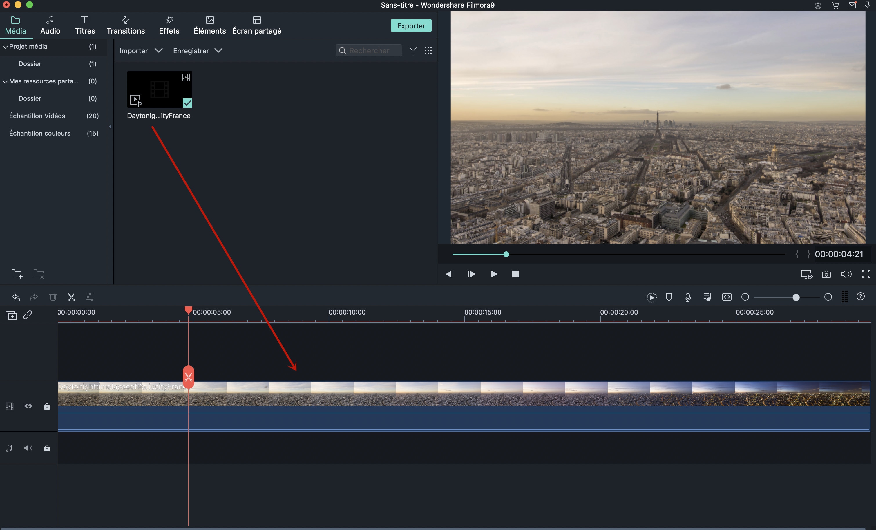 accélérer la vidéo dans iMovie