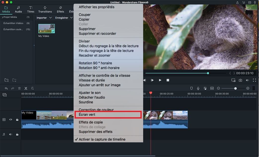 écran vert, iMovie tutoriel :