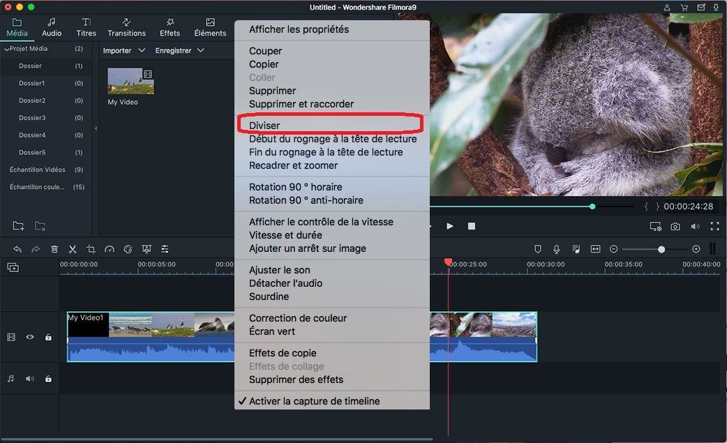 comment diviser une vidéo avec imovie