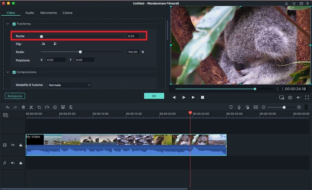 come correggere il colore con l’alternativa a imovie