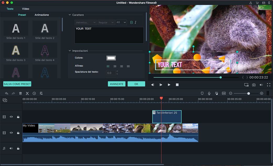 app gratuita video editor aggiungere testo