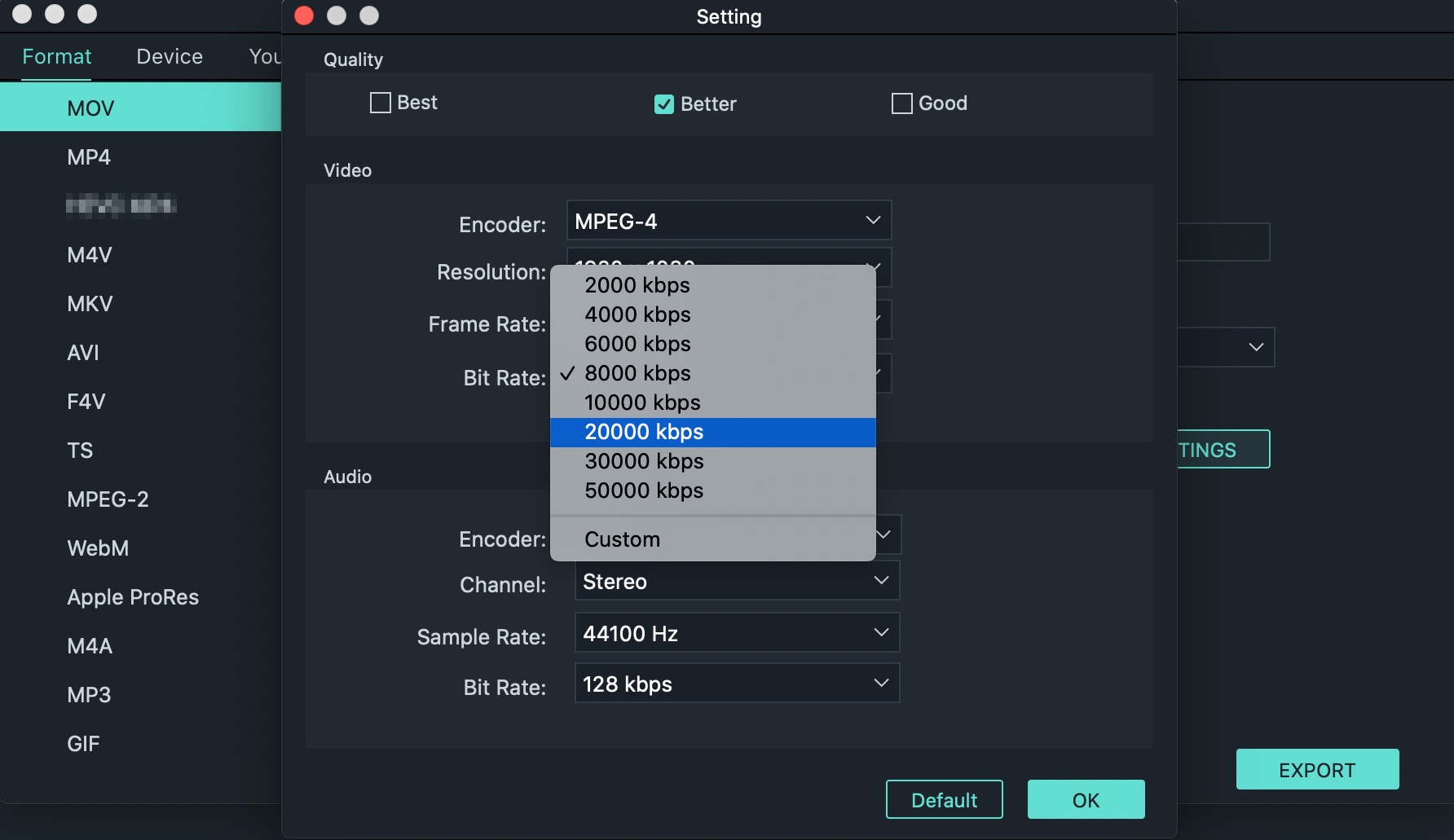 supported video formats