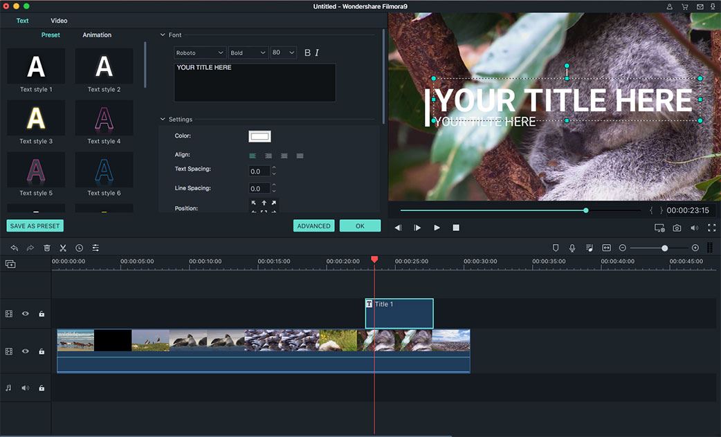 free video editor add text