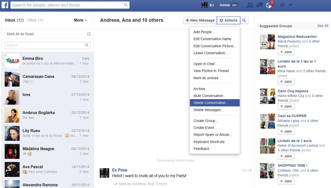 facebook messages archive folder clipart