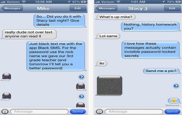 use black sms to backup iphone