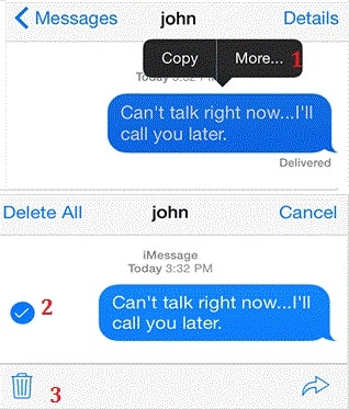 delete messages on iphone