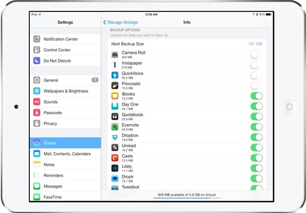 how to backup ipad 2