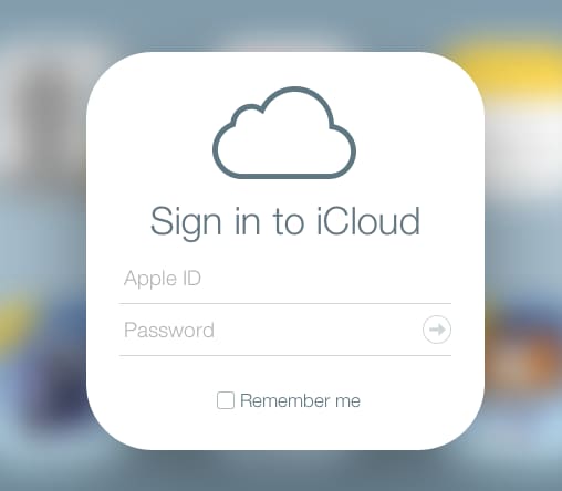 Click iCloud to sign in