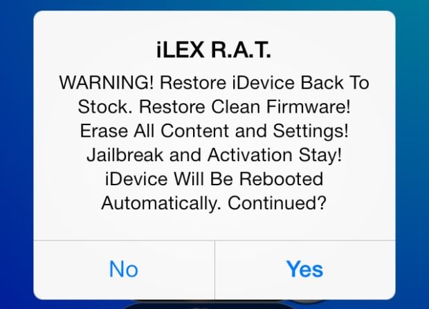 restore jailbroken iphone