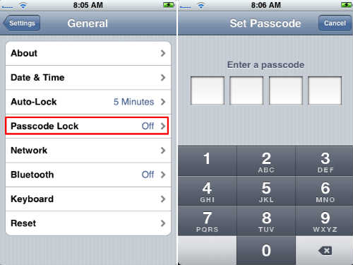 how to lock iphone