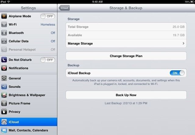 how to backup iphone to ipad
