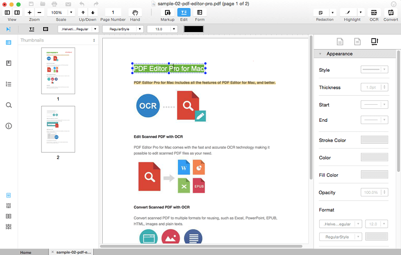 pdf editor for mac el capitan