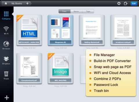 DocsAs Lite PDF Converter for iPad
