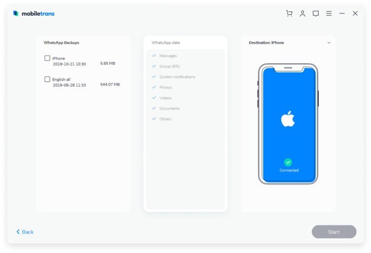 transfer data from icloud to iphone 8