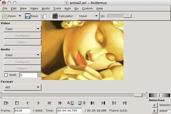 avidemux freeware video editor