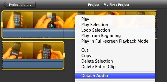 effacer une piste audio d’une vidéo sur iMovie 