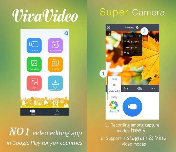 VivaVideo para iOS & Android