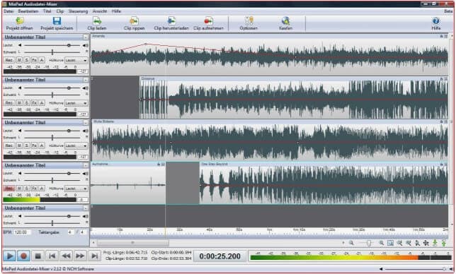 logiciel de mixage audio mixpad