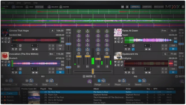 logiciel de mixage audio mixxx