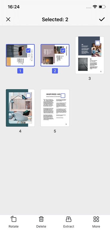 rotated pdf on iphone