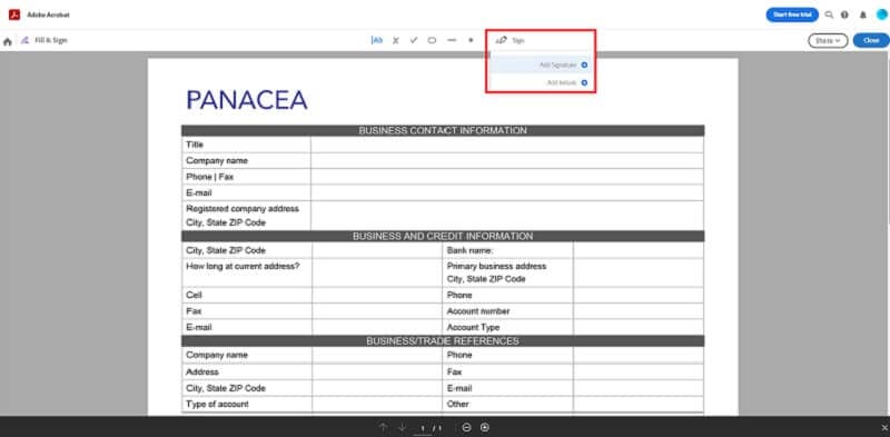 DocuSign electronic signature