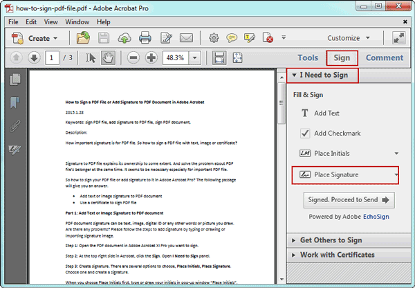 insert a scanned signature in adobe acrobat pro