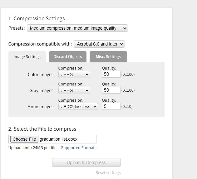 DocuPub compress pdf