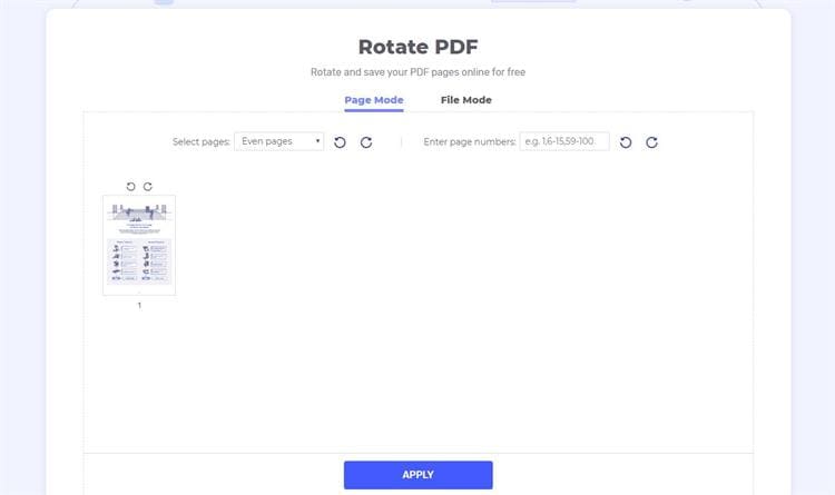 rotate pdf page online free