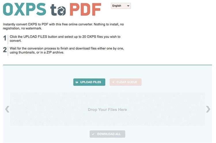 convert oxps to pdf